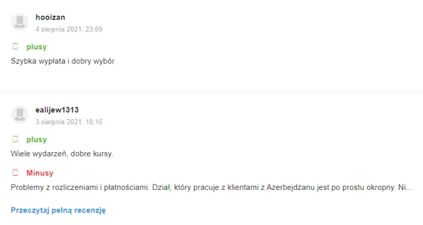 Recenzje na temat Mostbet