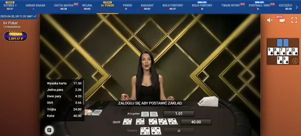 Gry na żywo в MostBet